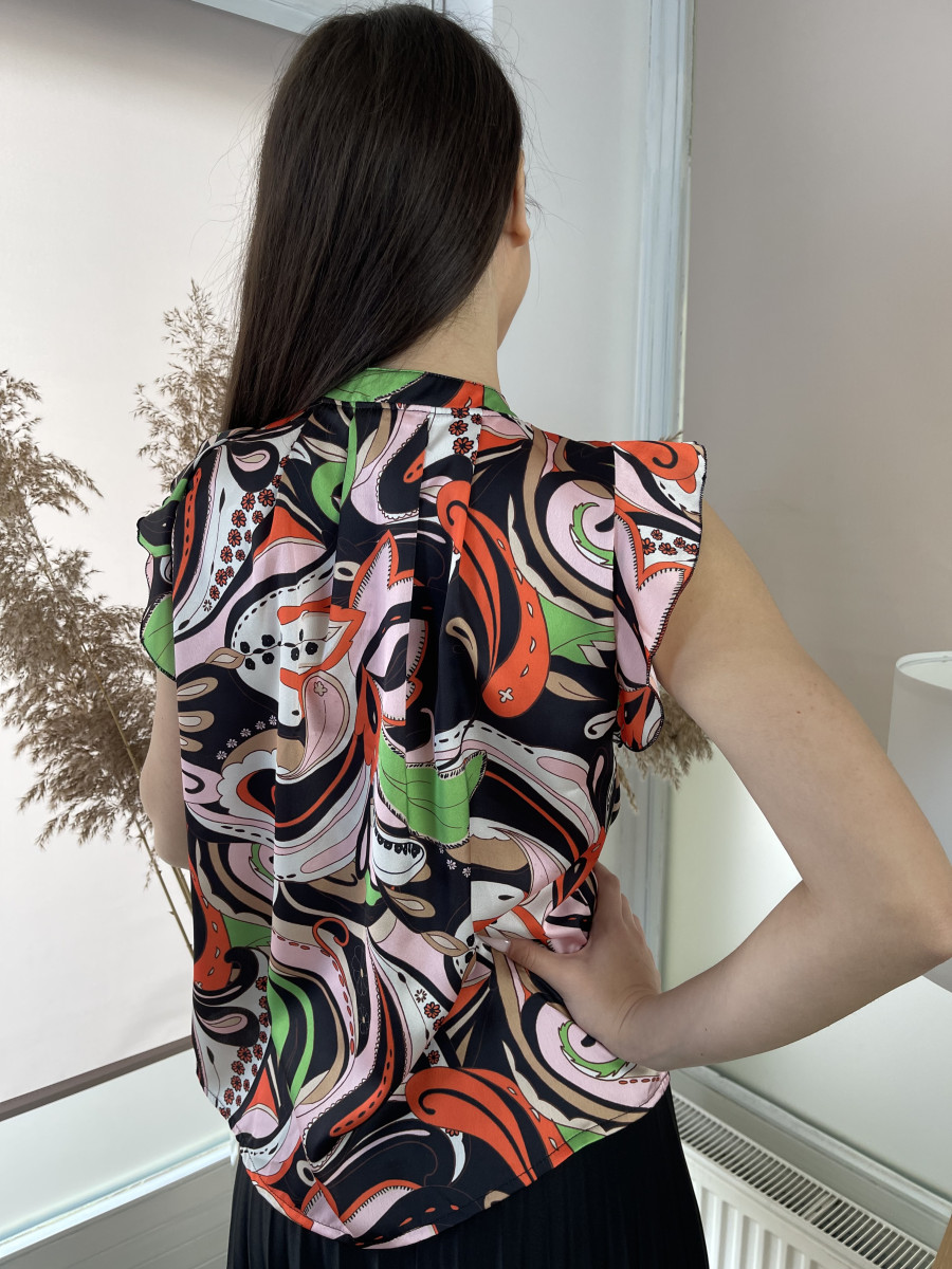 Mintás gombos blúz - mintás - Kép 10