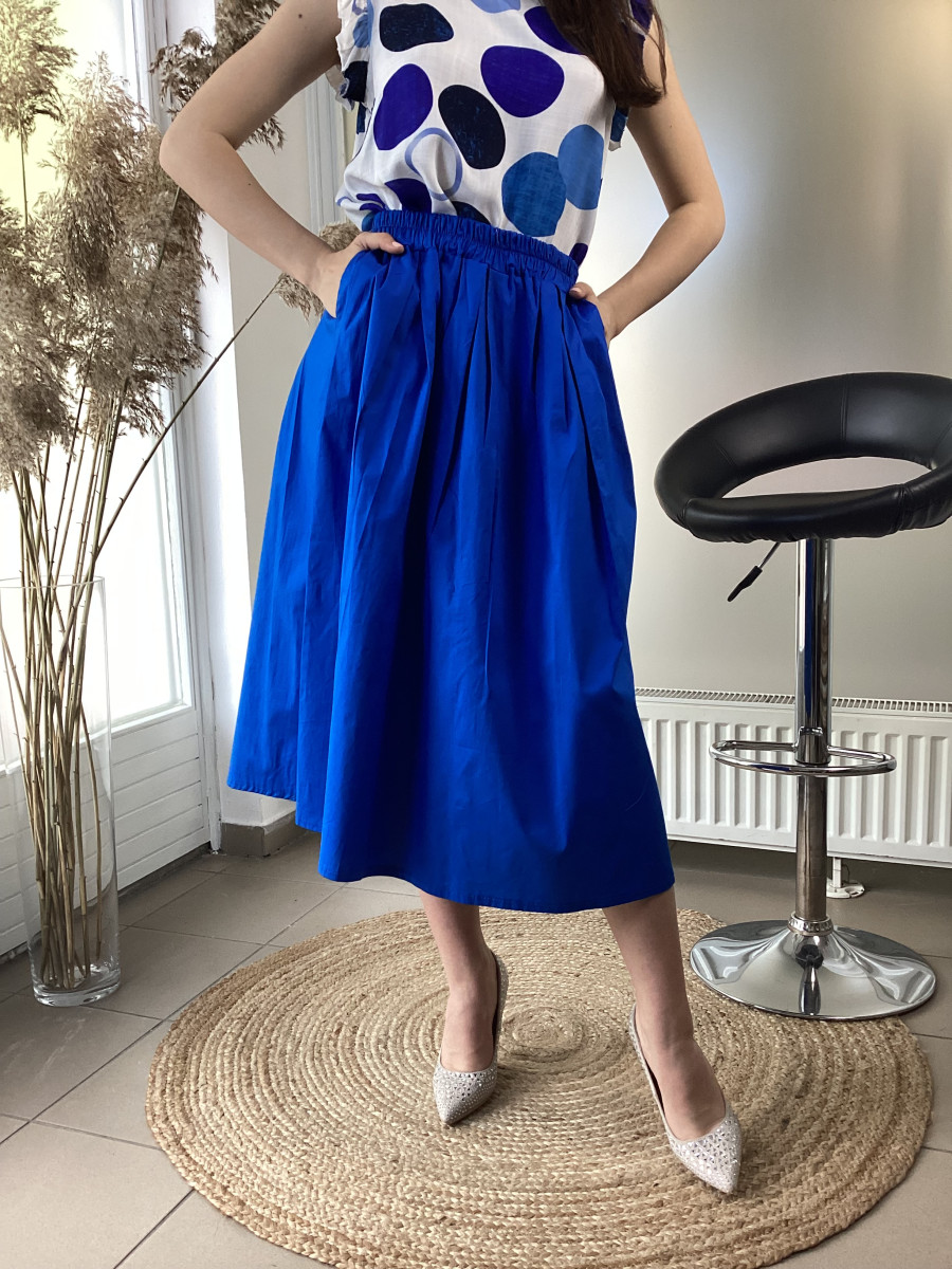 Királykék szoknya alj - királykék - Kép 3