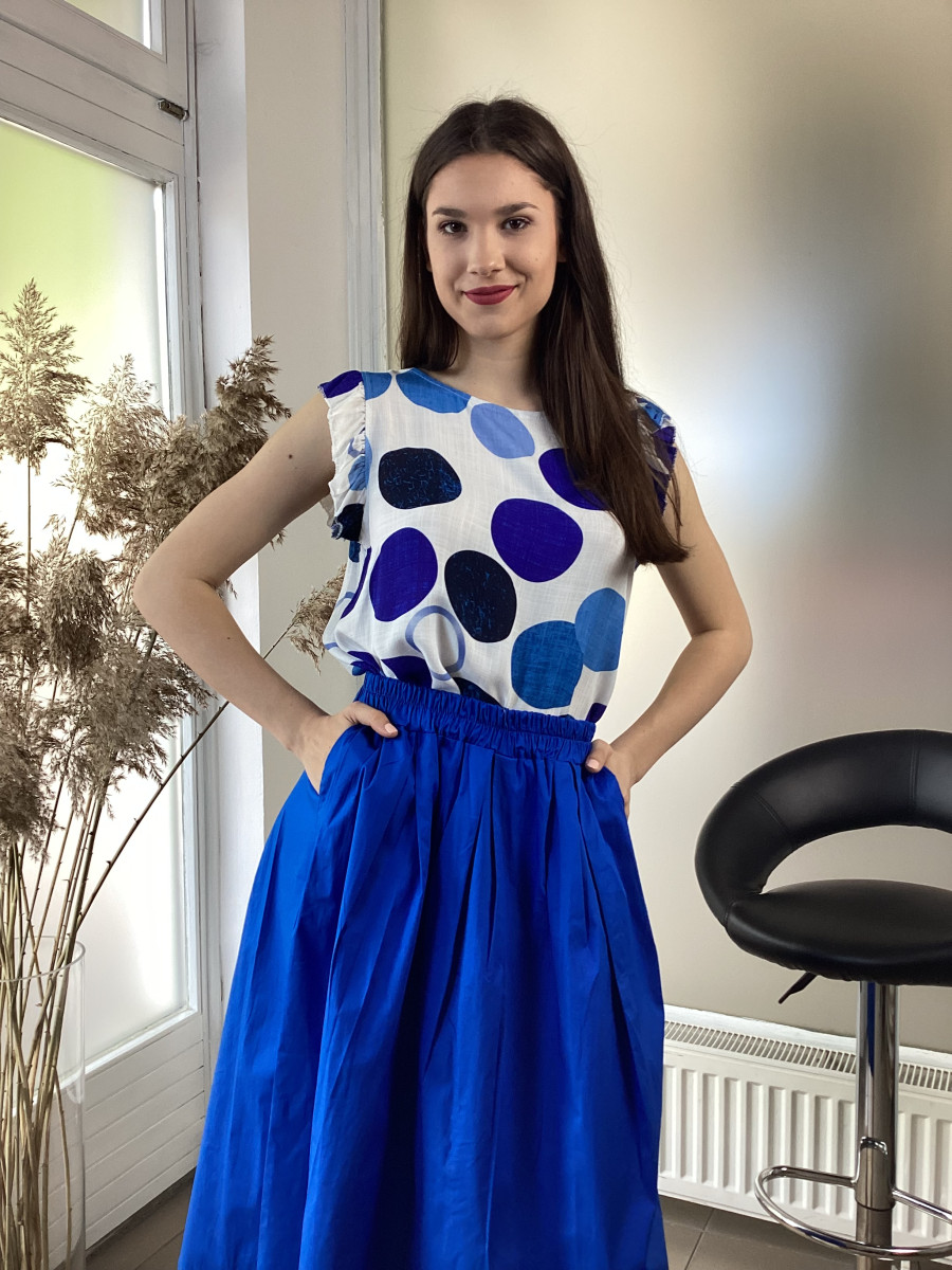 Királykék szoknya alj - királykék - Kép 4