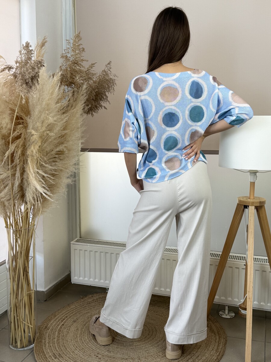 Bőszáru nadrág övvel - bézs - Kép 8