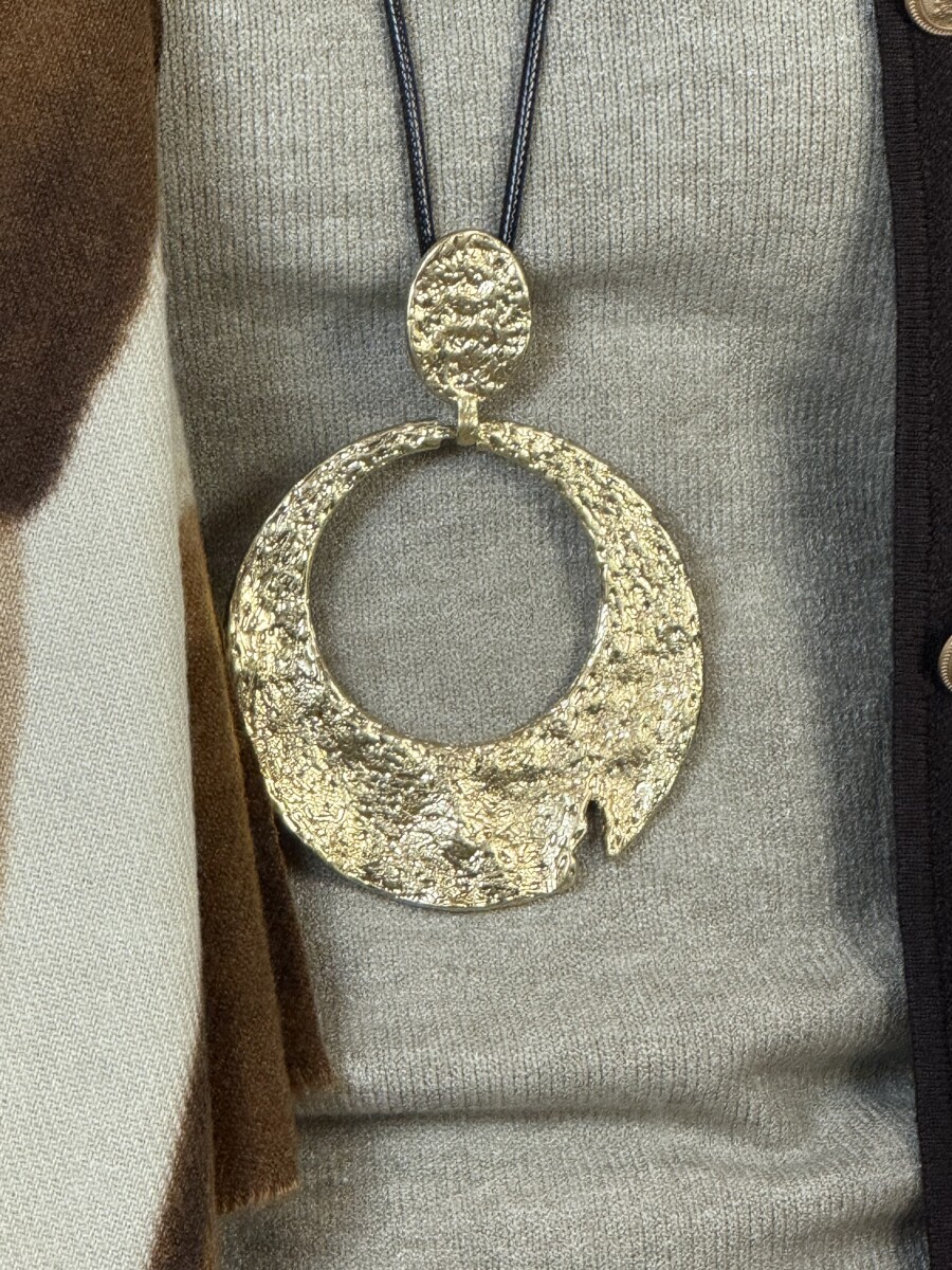 Körmedálos nyaklánc - arany-fekete - Kép 2