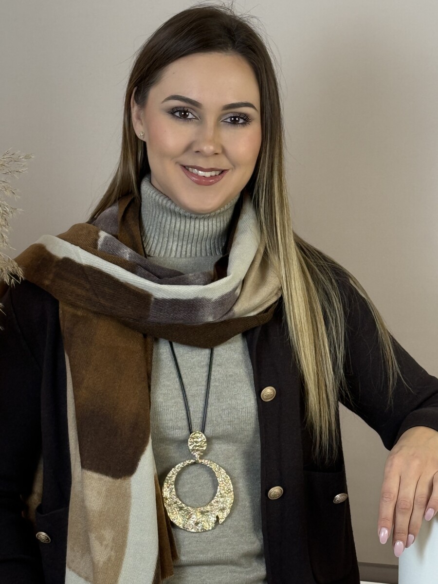 Körmedálos nyaklánc - arany-fekete - Kép 9