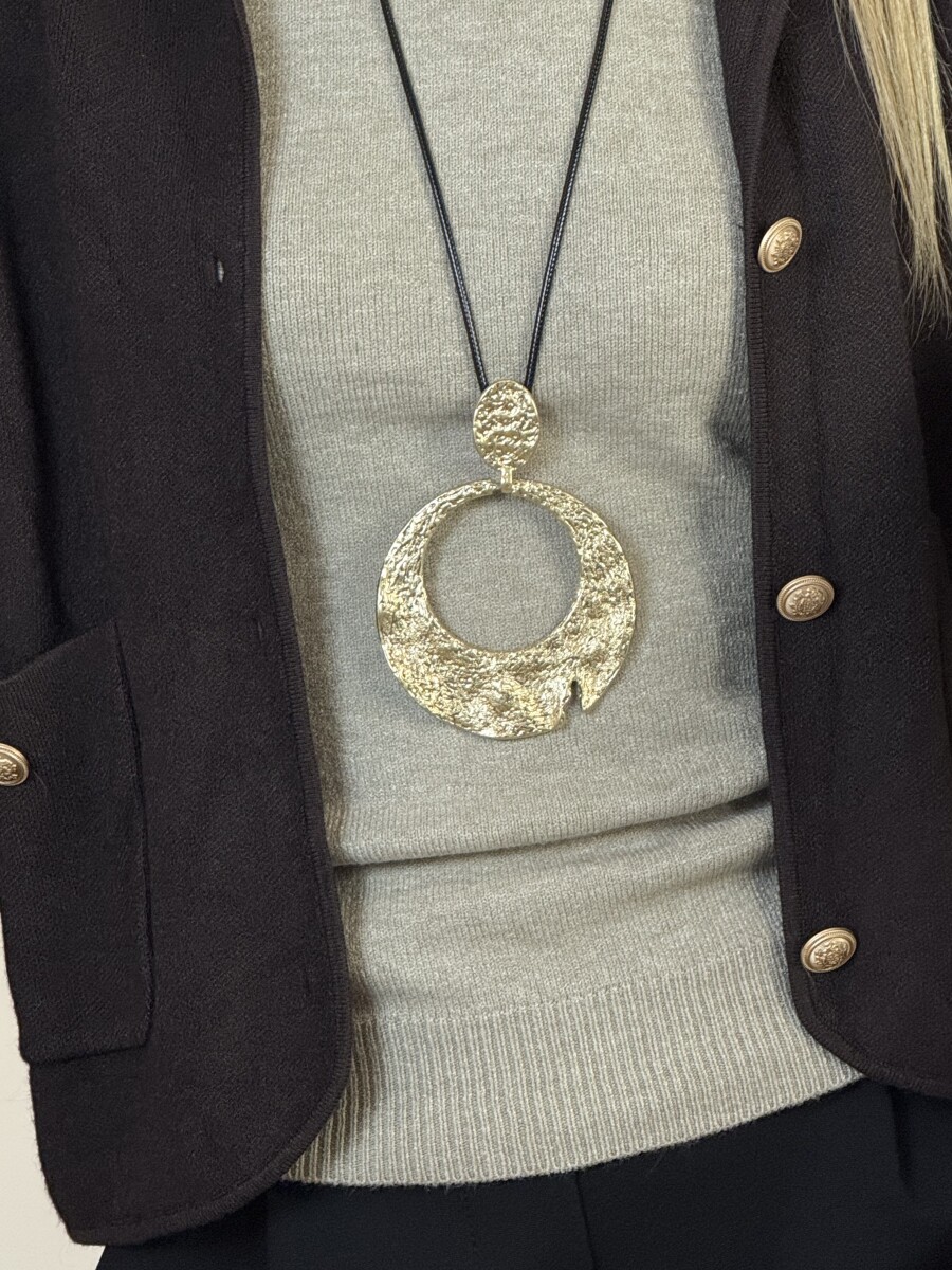 Körmedálos nyaklánc - arany-fekete - Kép 7