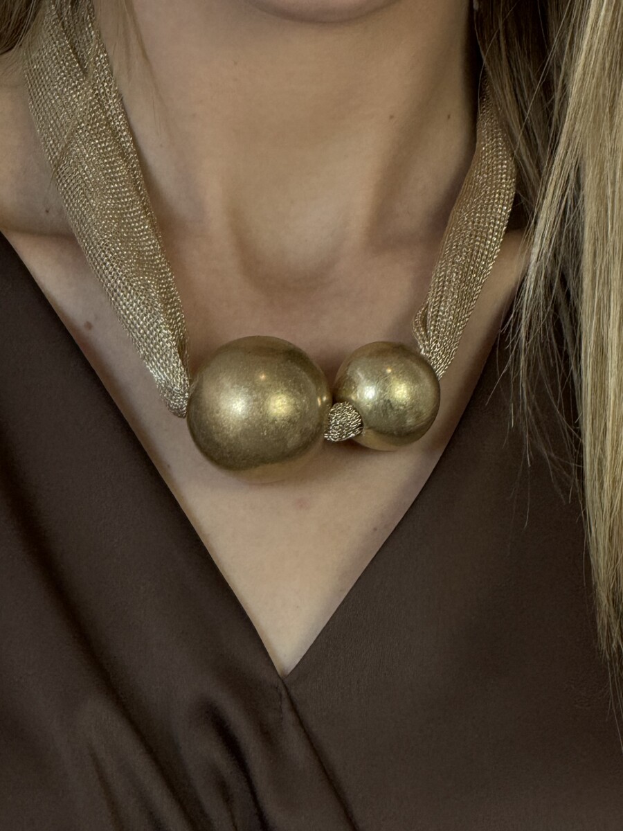 Nyakék gömbökkel - arany - Kép 4