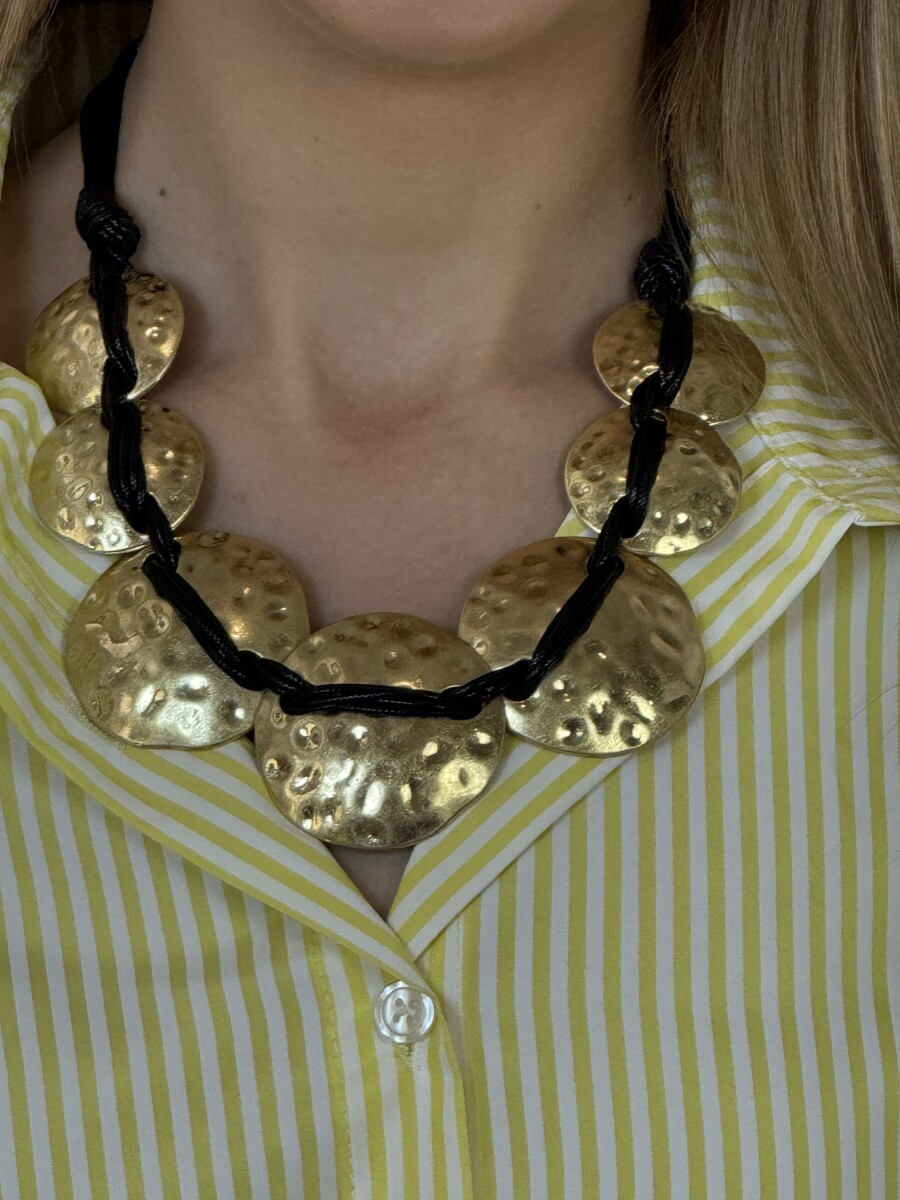 Medálos nyakék - arany - Kép 3