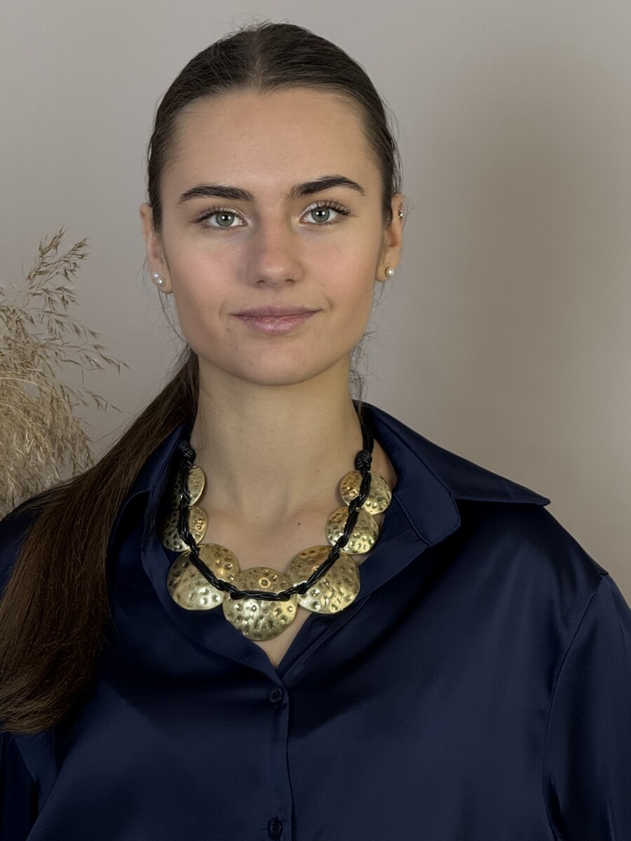 Medálos nyakék - arany - Kép 3