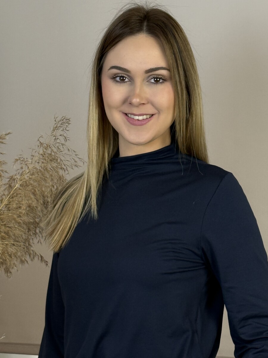 Álló nyakú blúz - sötétkék - Kép 5