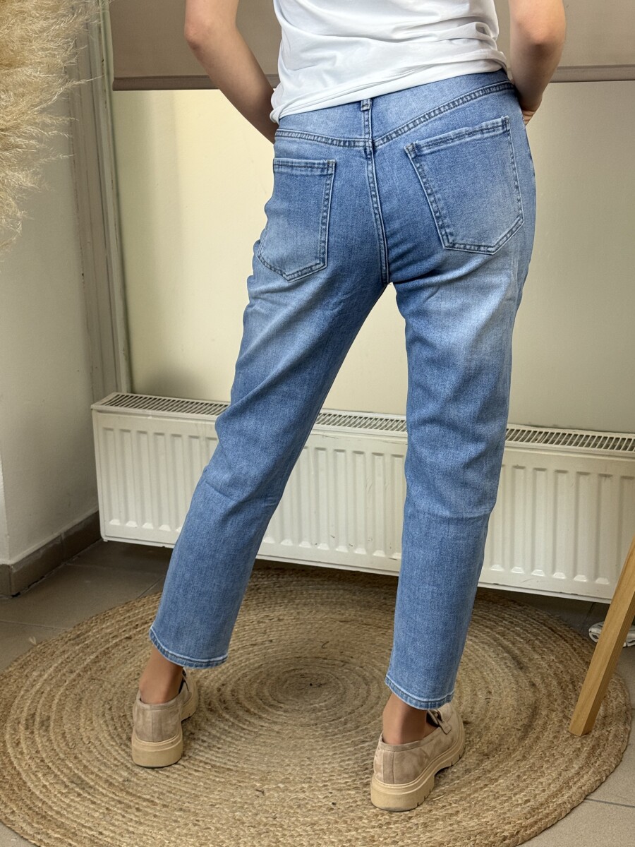 Mom fit farmernadrág - világos farmerkék - Kép 14