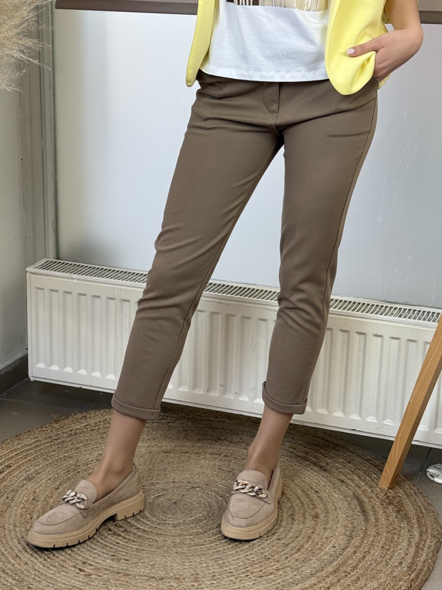 Svédzsebes nadrág - camel - Kép 14