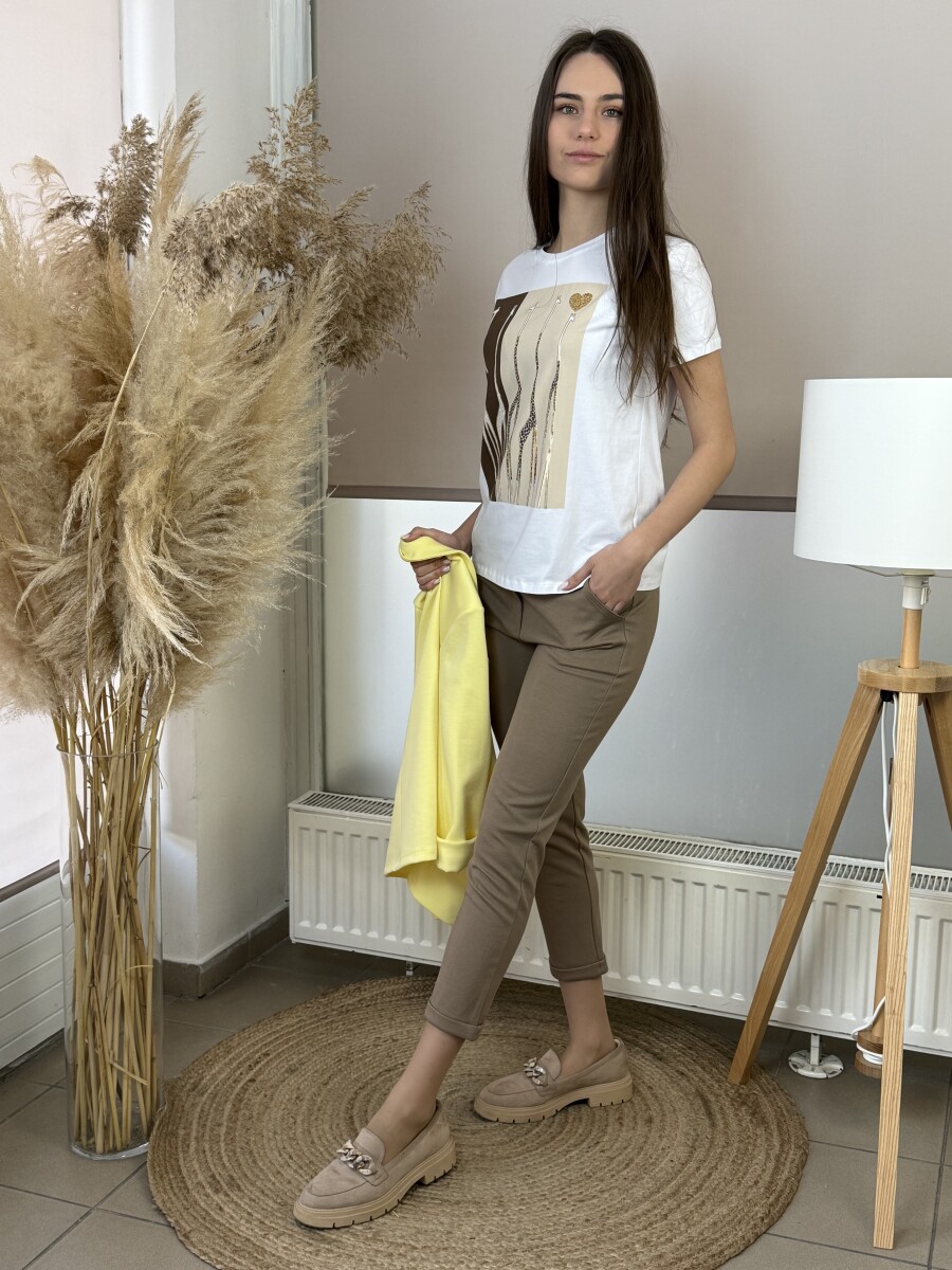 Svédzsebes nadrág - camel - Kép 17