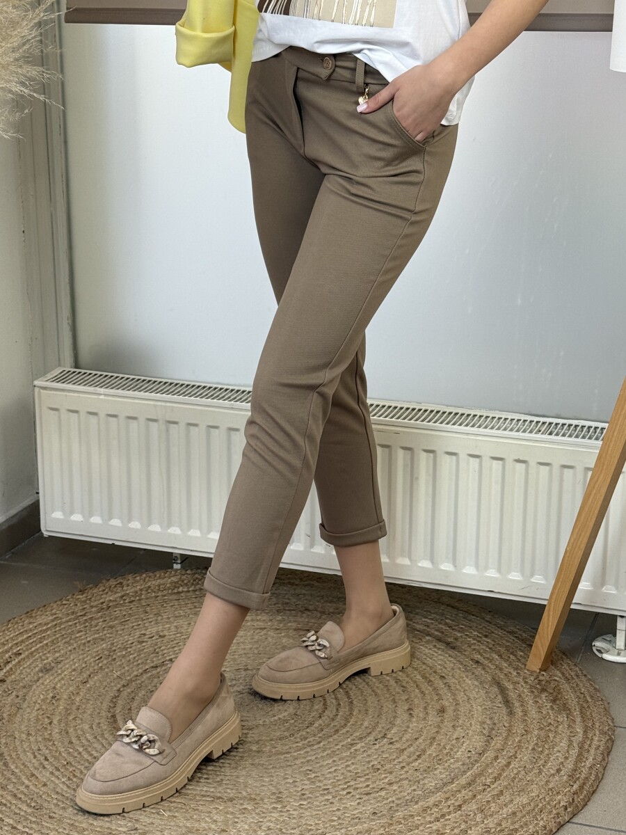 Svédzsebes nadrág - camel - Kép 26