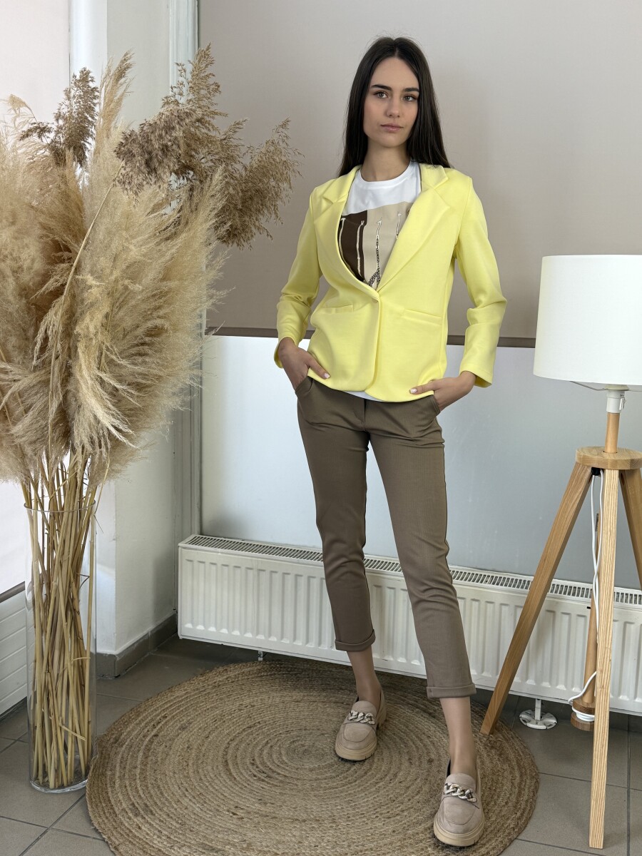 Svédzsebes nadrág - camel - Kép 5