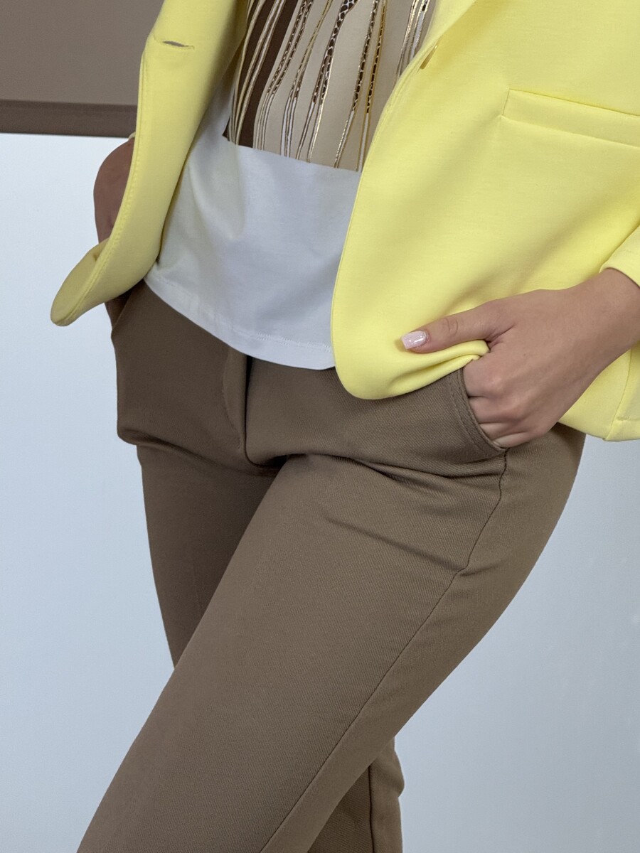 Svédzsebes nadrág - camel - Kép 14