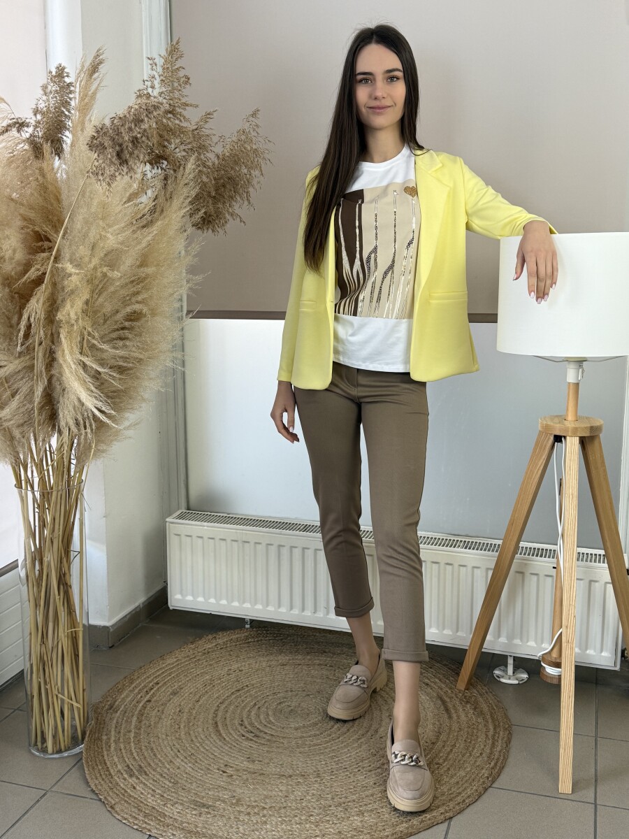 Svédzsebes nadrág - camel - Kép 8