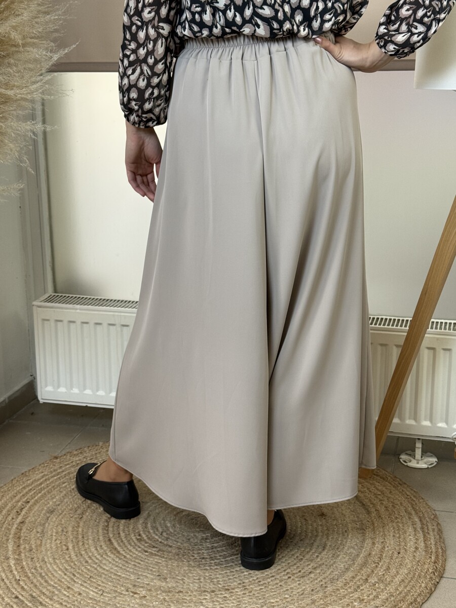 Gumisderekú nadrágszoknya - homok - Kép 11