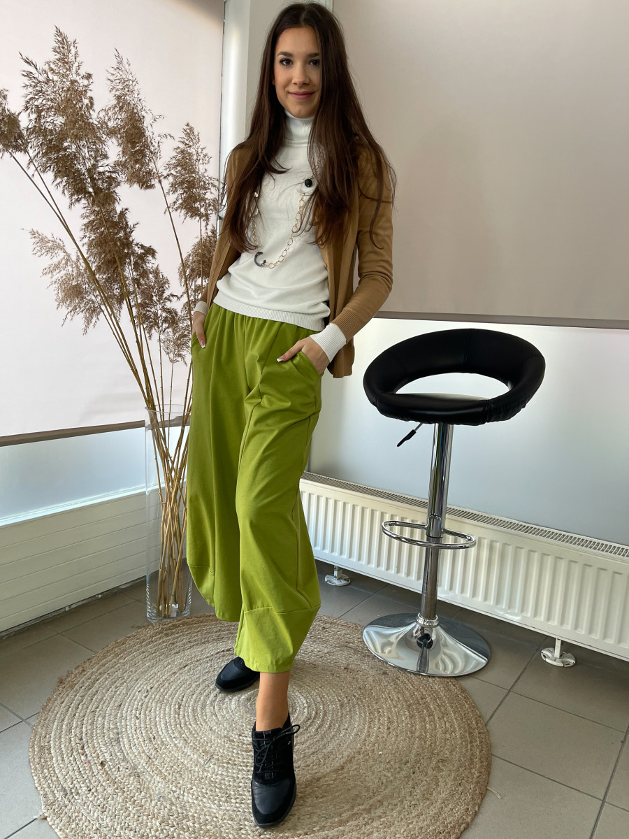 Vékony kötött garbó - fehér - Kép 3