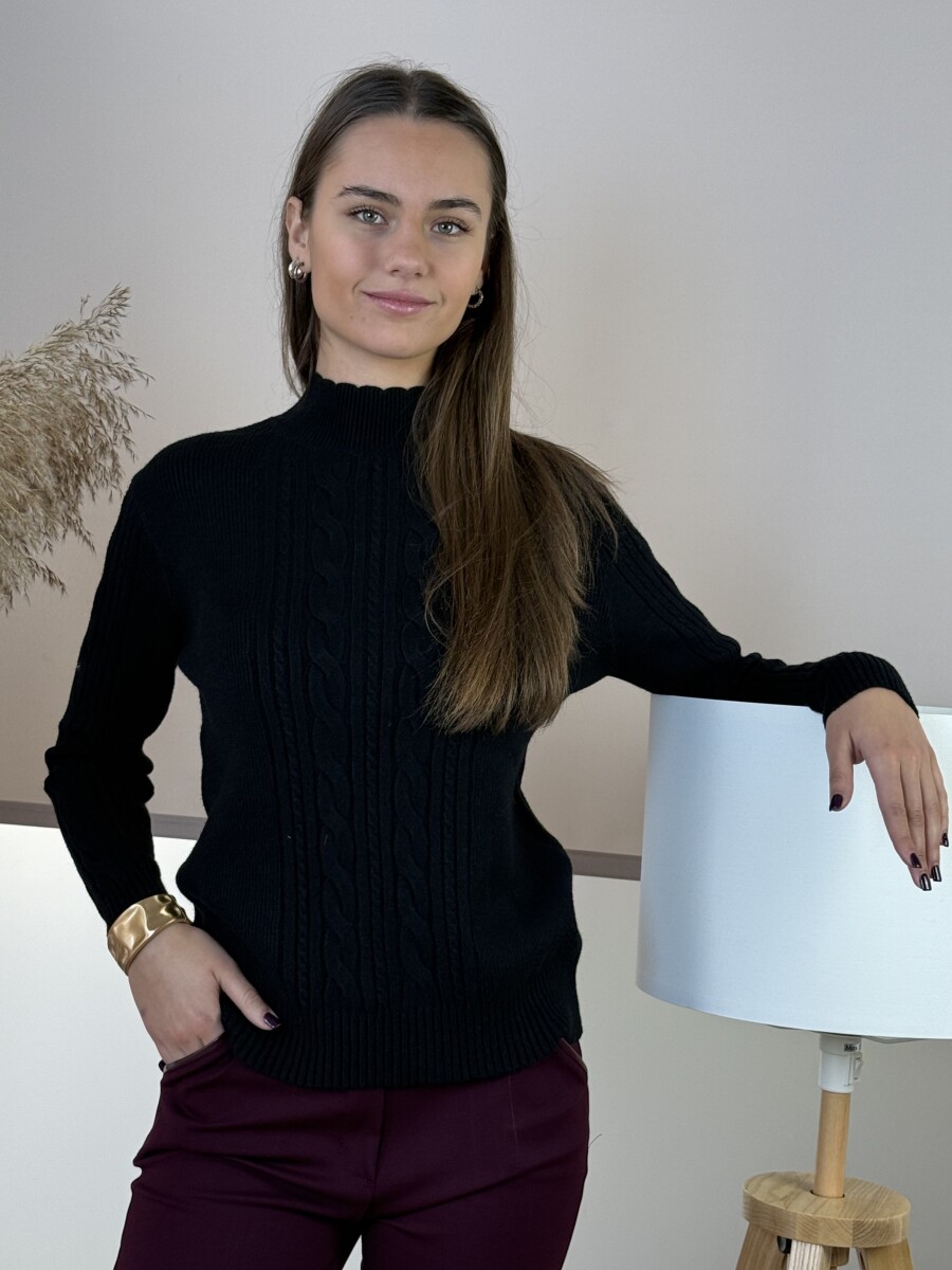 Bordás csavart mintájú pulóver