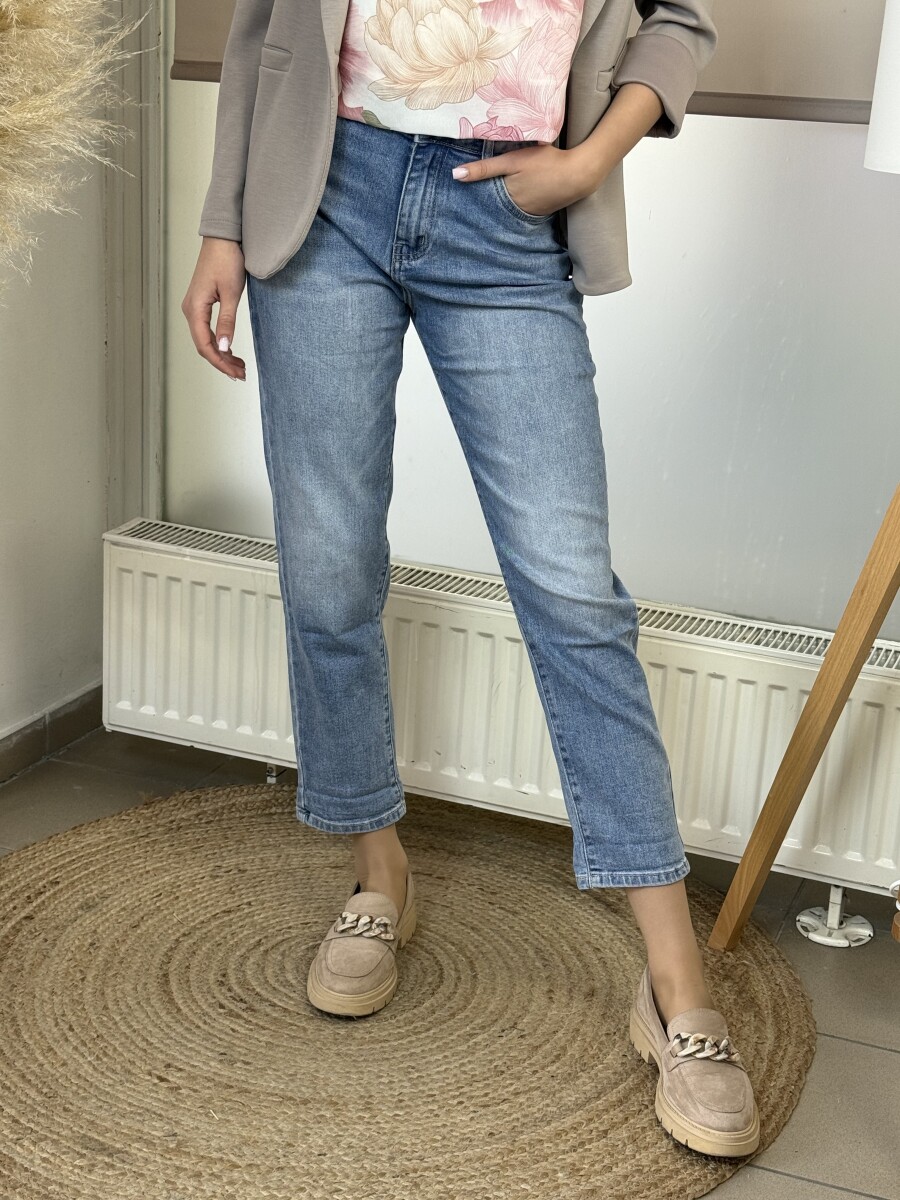 Mom fit farmernadrág - világoskék - Kép 19