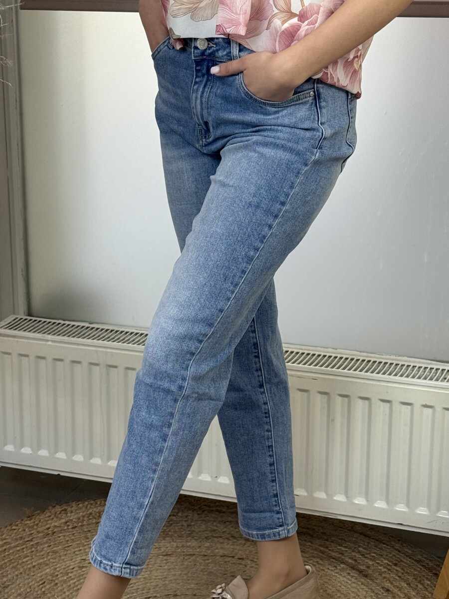 Mom fit farmernadrág - világoskék - Kép 18