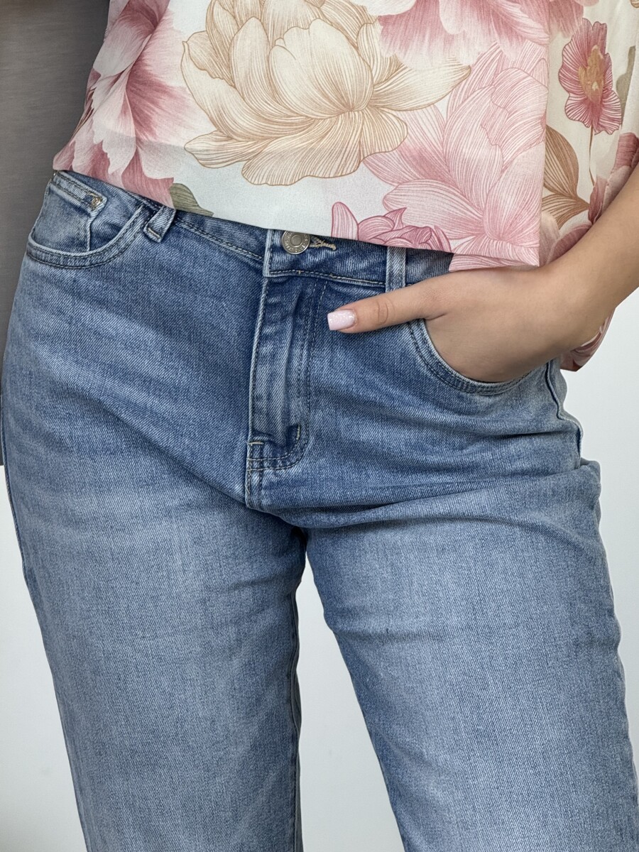 Mom fit farmernadrág - világoskék - Kép 5