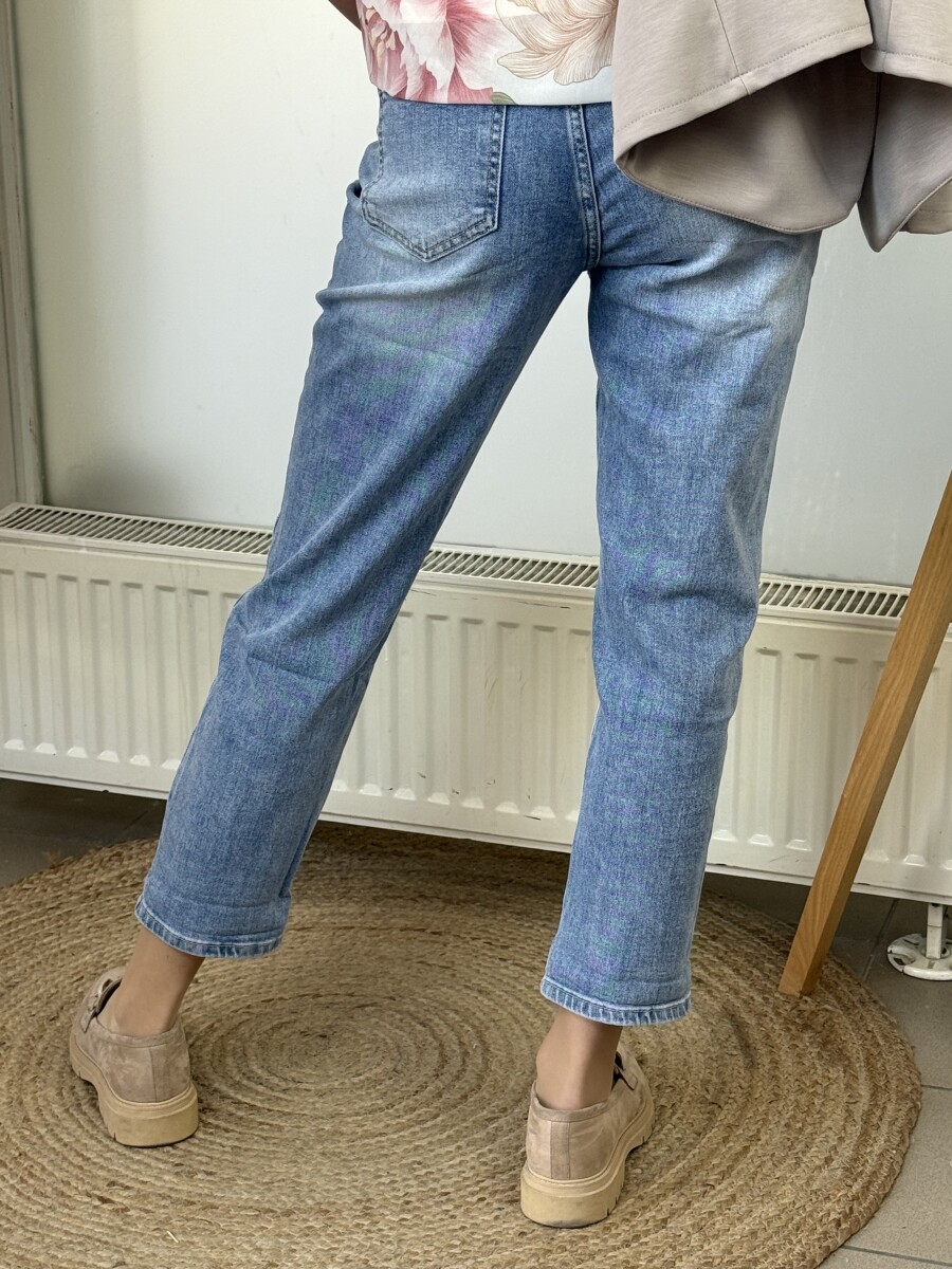 Mom fit farmernadrág - világoskék - Kép 12