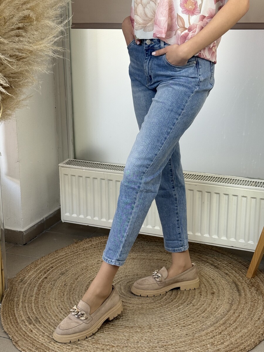 Mom fit farmernadrág - világoskék - Kép 15