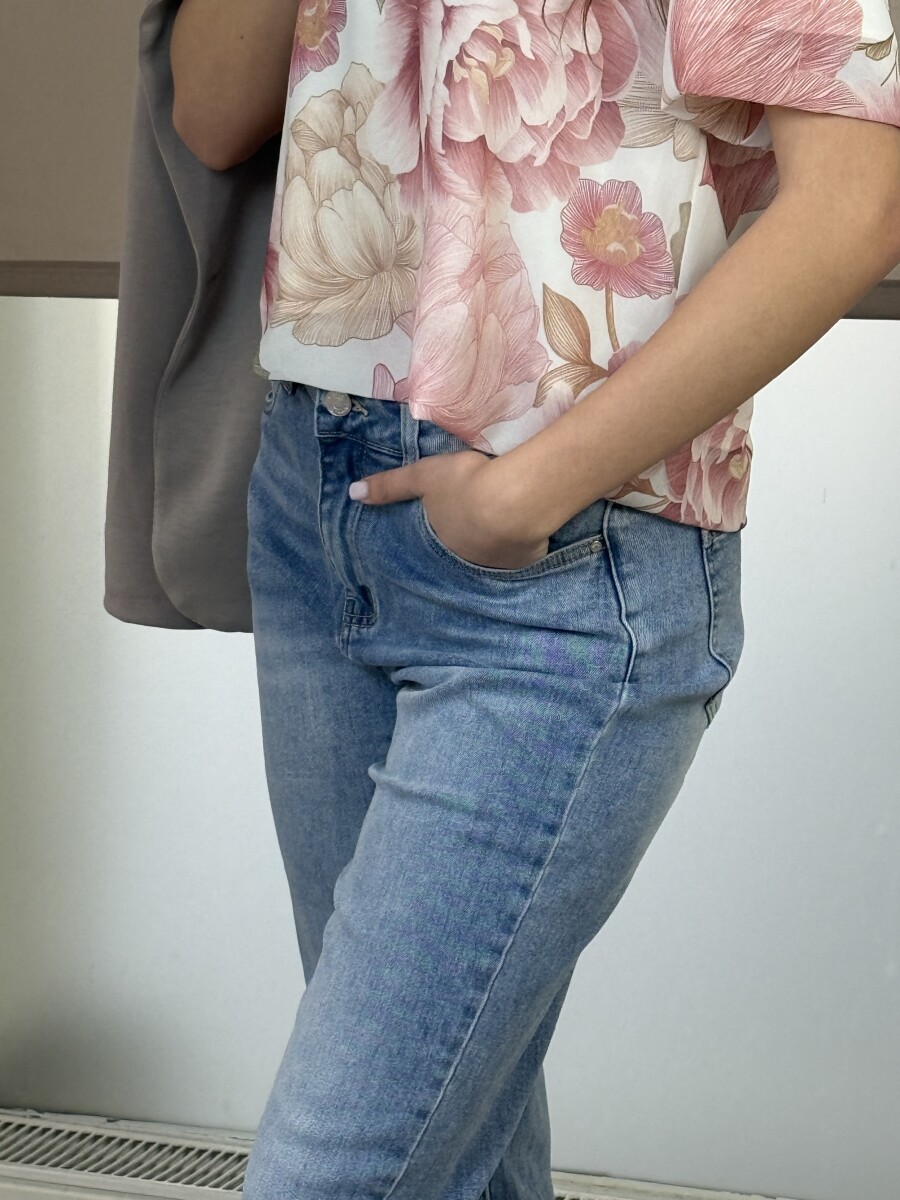 Mom fit farmernadrág - világoskék - Kép 10