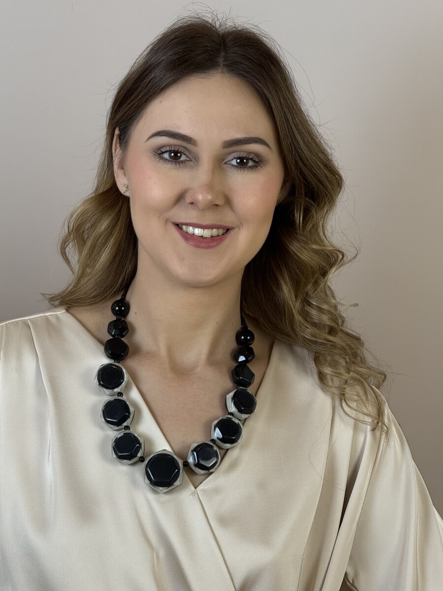 Gyöngyös nyaklánc - fekete - Kép 2