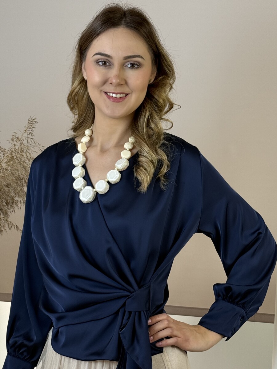 Gyöngyös nyaklánc - krém - Kép 4