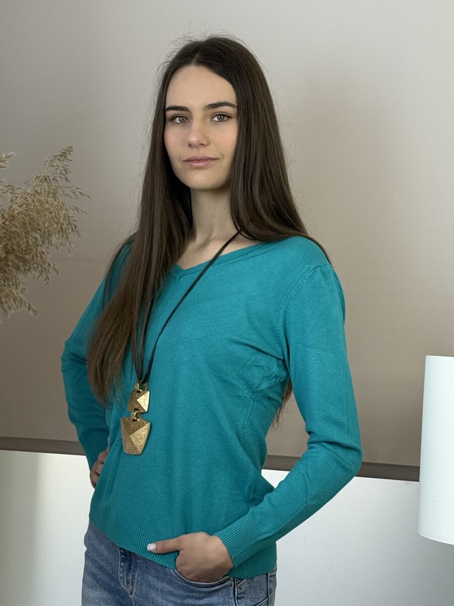 Absztrakt medálos nyaklánc - arany-fekete - Kép 2