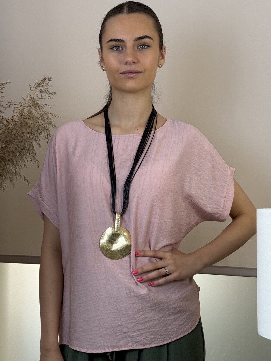 Nagy medálos nyaklánc - arany-fekete - Kép 2