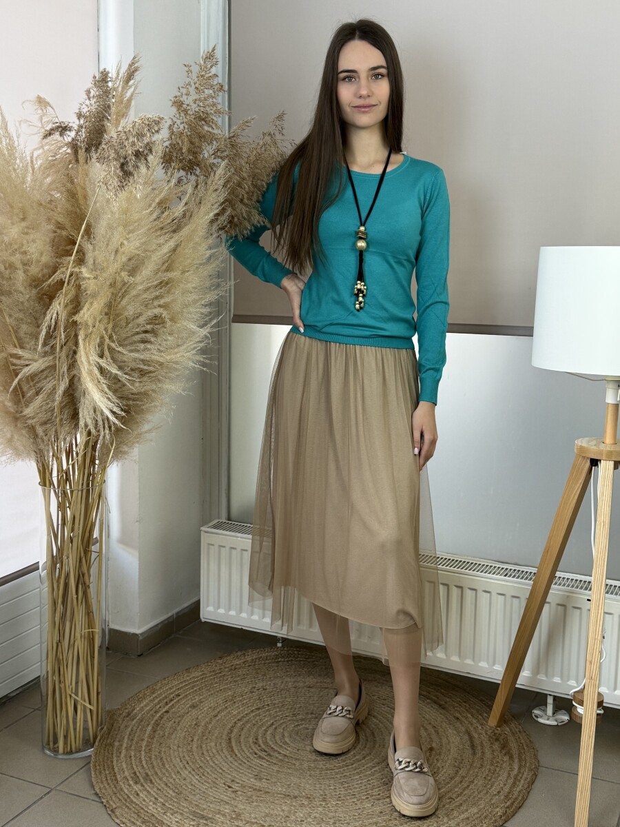 Gömb díszes nyaklánc - arany-fekete - Kép 4