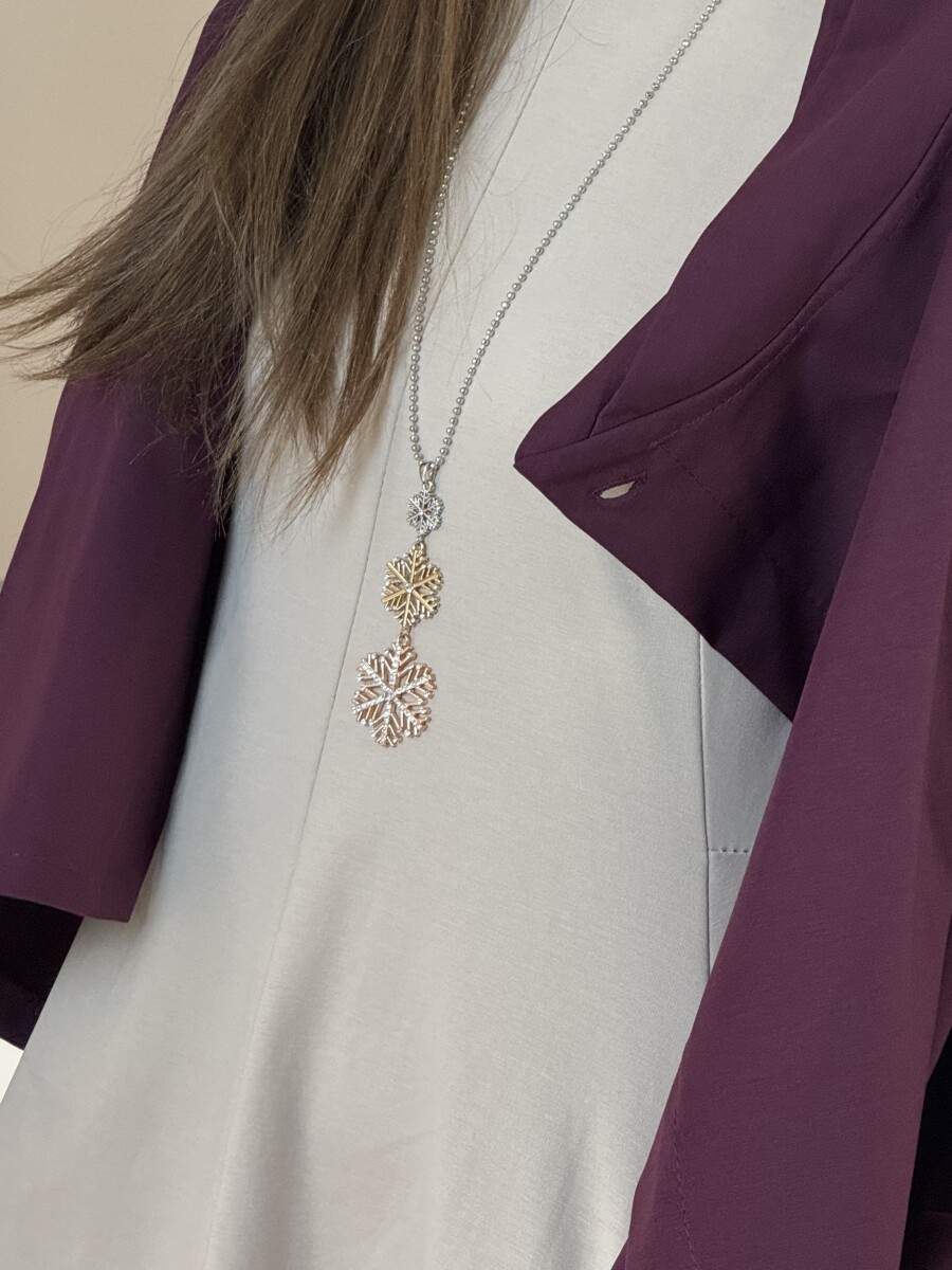 Tricolor hópihe medálos nyaklánc - ezüst-arany-rosegold - Kép 4