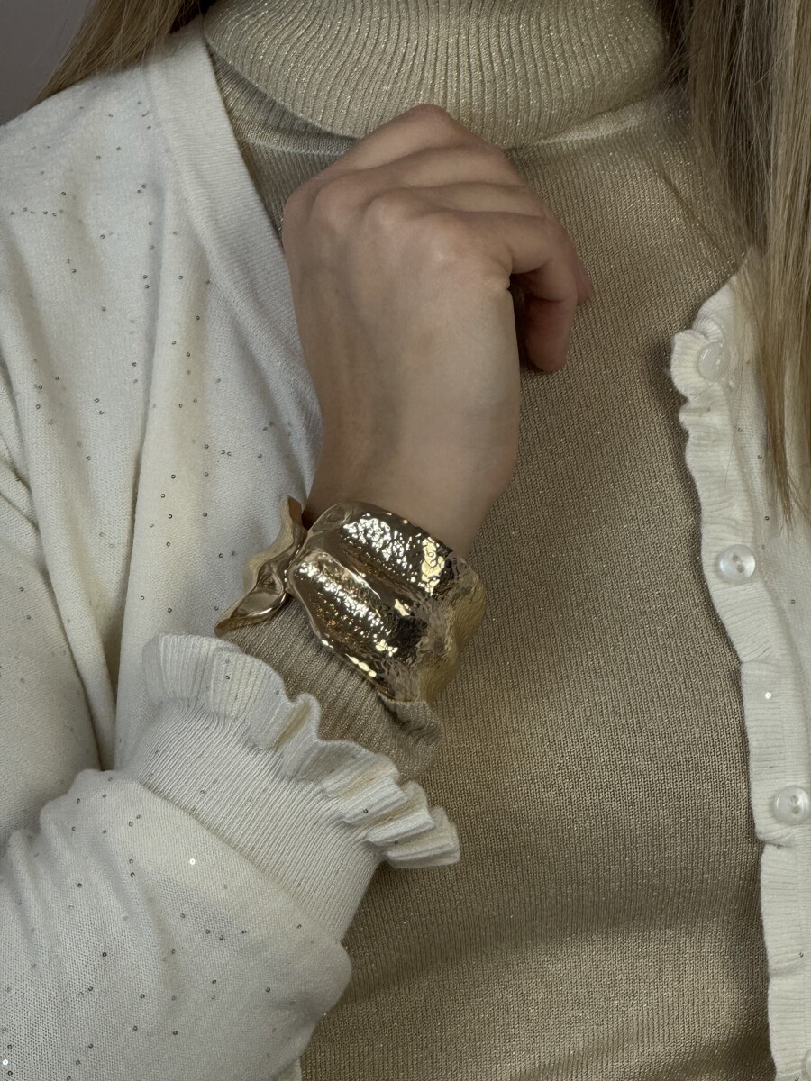 Széles karperec - ezüst - Kép 3