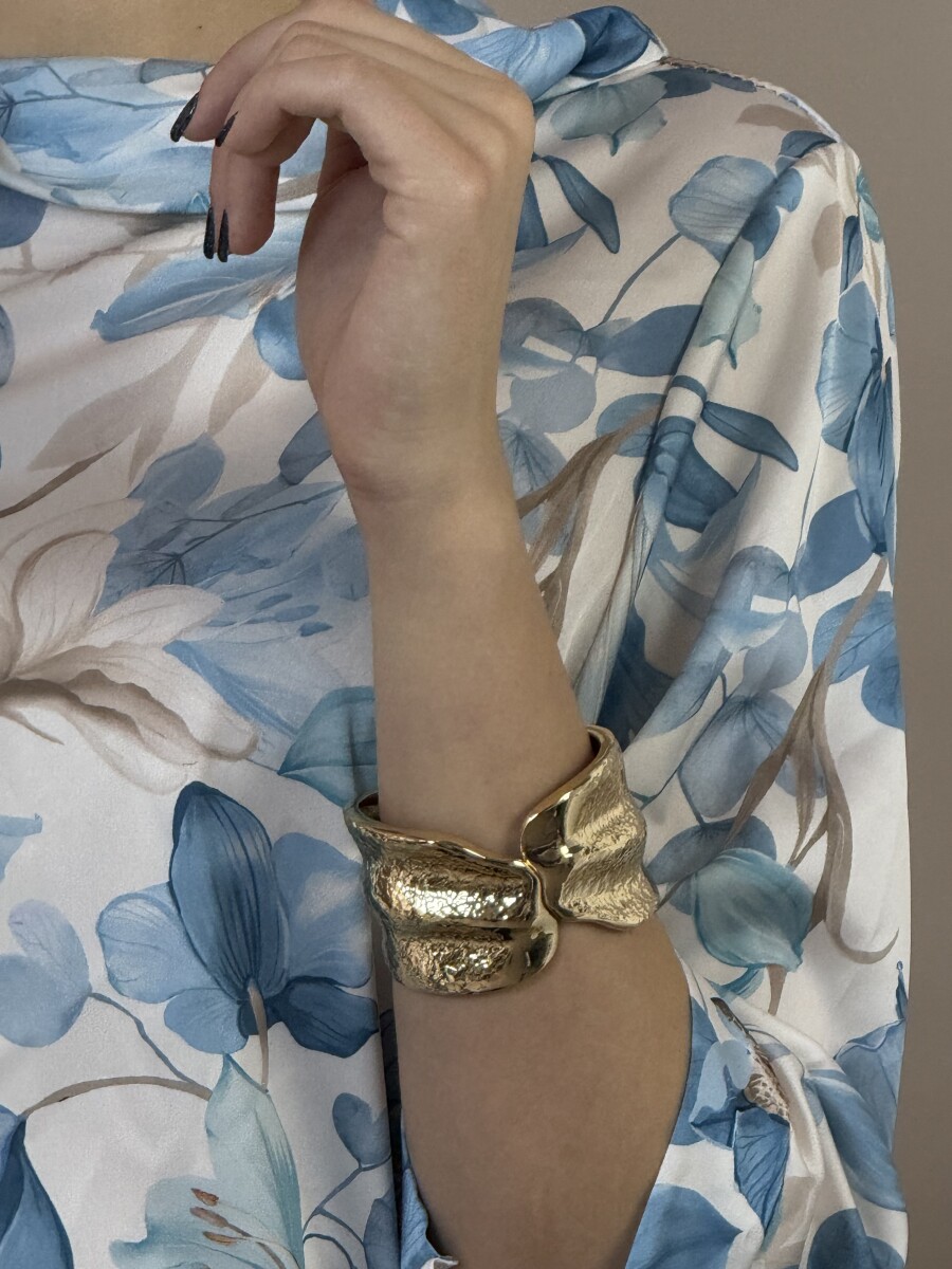 Széles karperec - ezüst - Kép 3