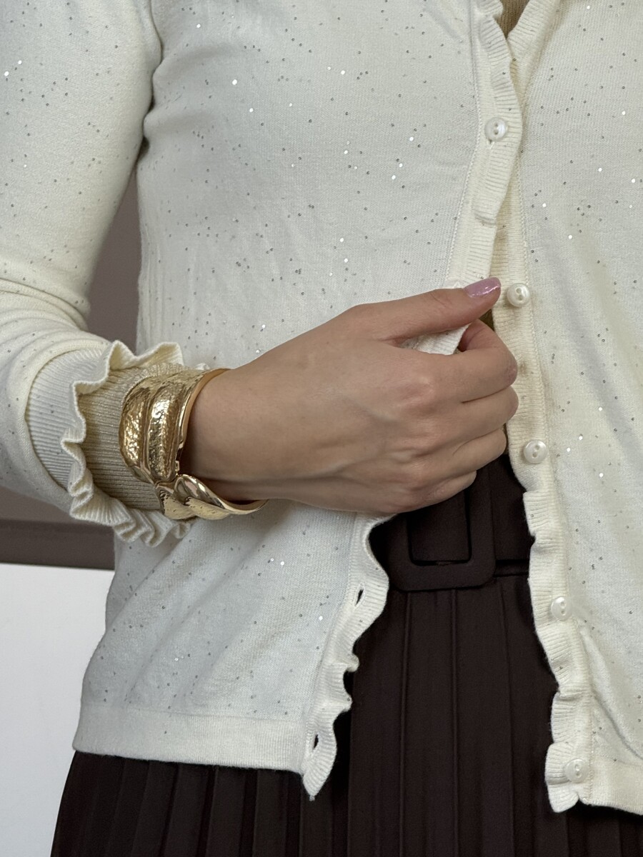 Széles karperec - ezüst - Kép 2