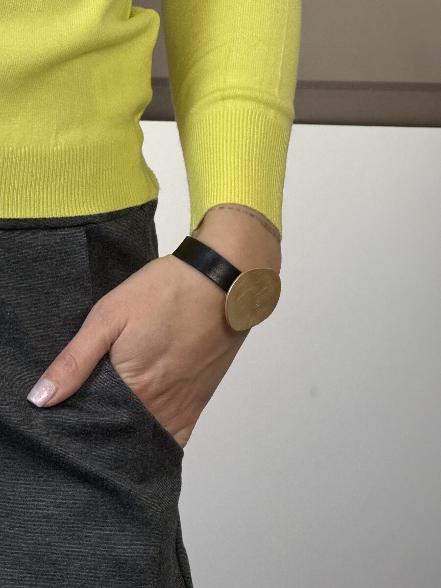 Karcolt medálos karkötő - arany - Kép 10