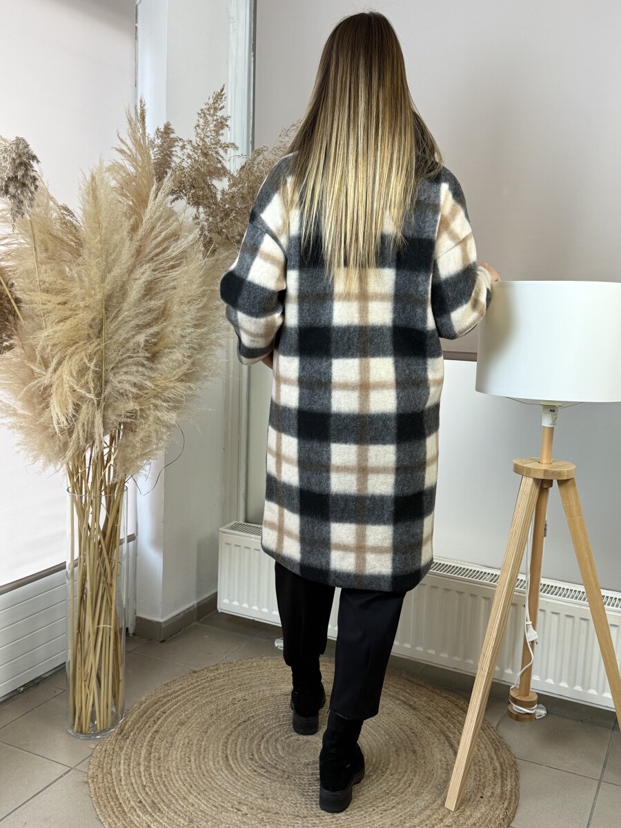 Kockás macikabát - szürke - Kép 18