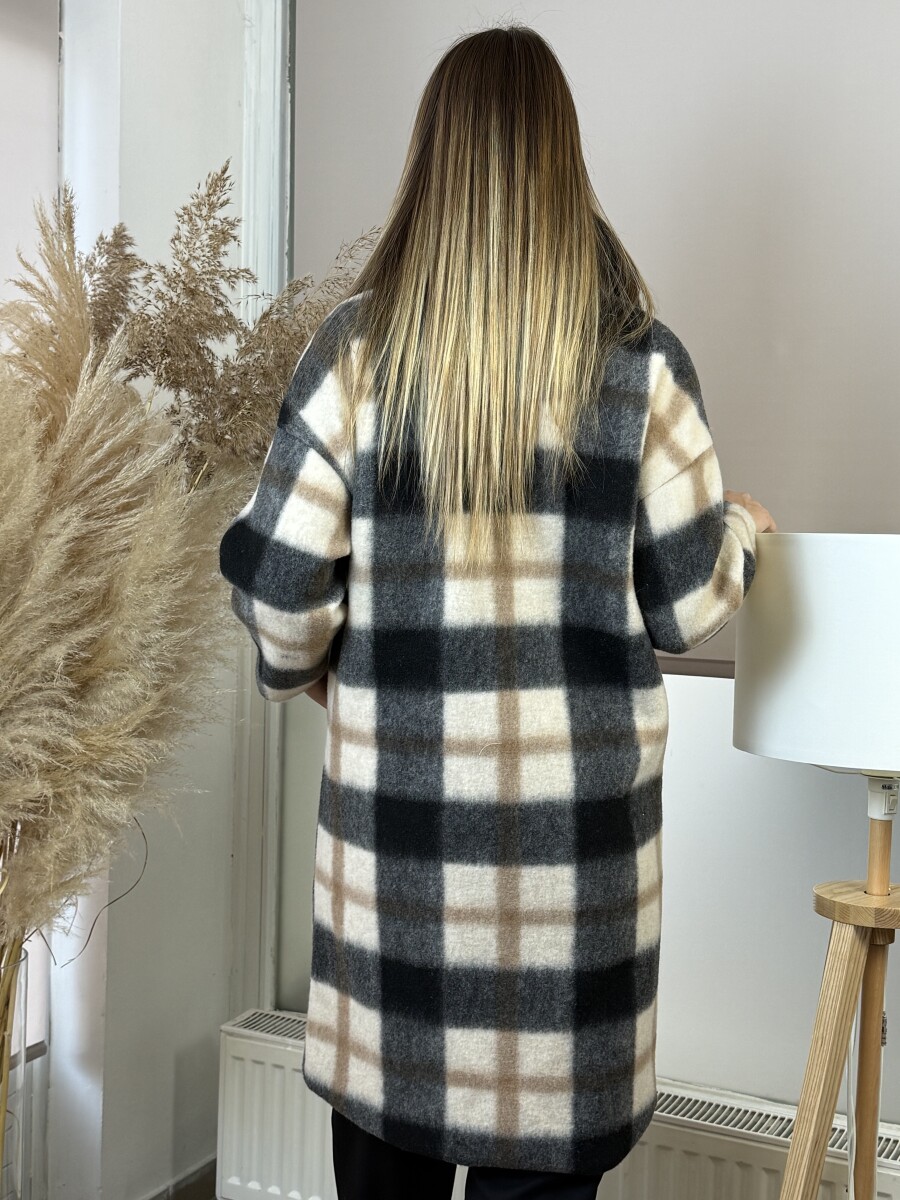 Kockás macikabát - szürke - Kép 19