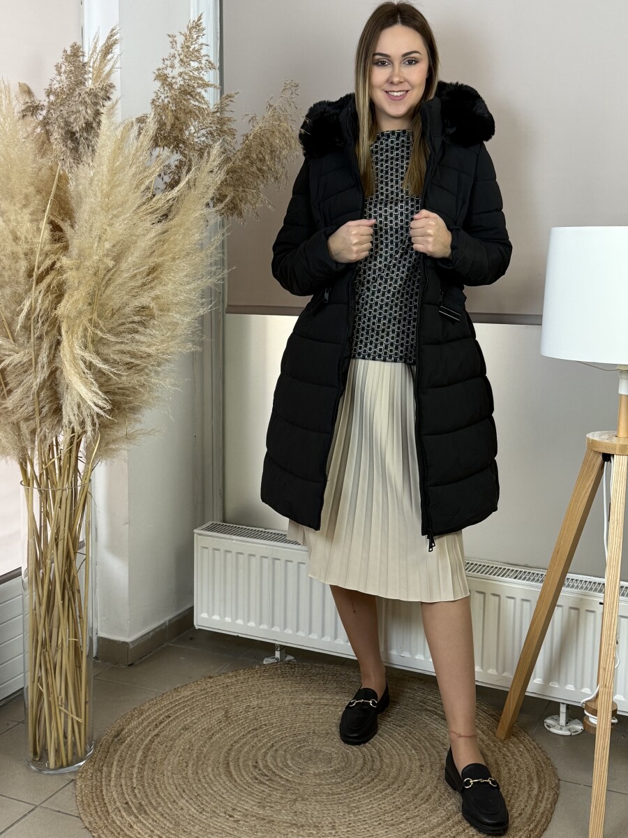 Csónak nyakú blúz - fekete - Kép 7