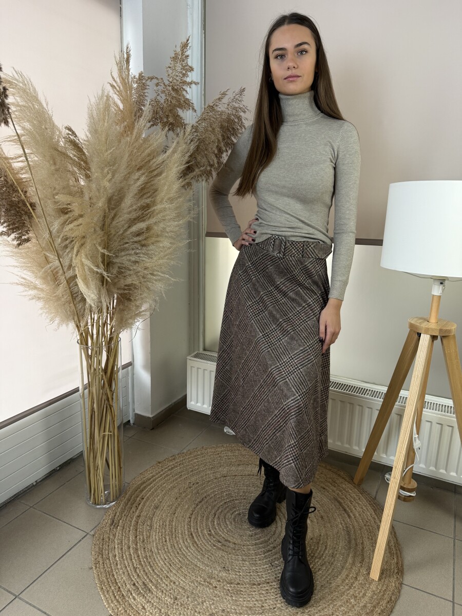 Vékony kötött garbó - homok - Kép 3