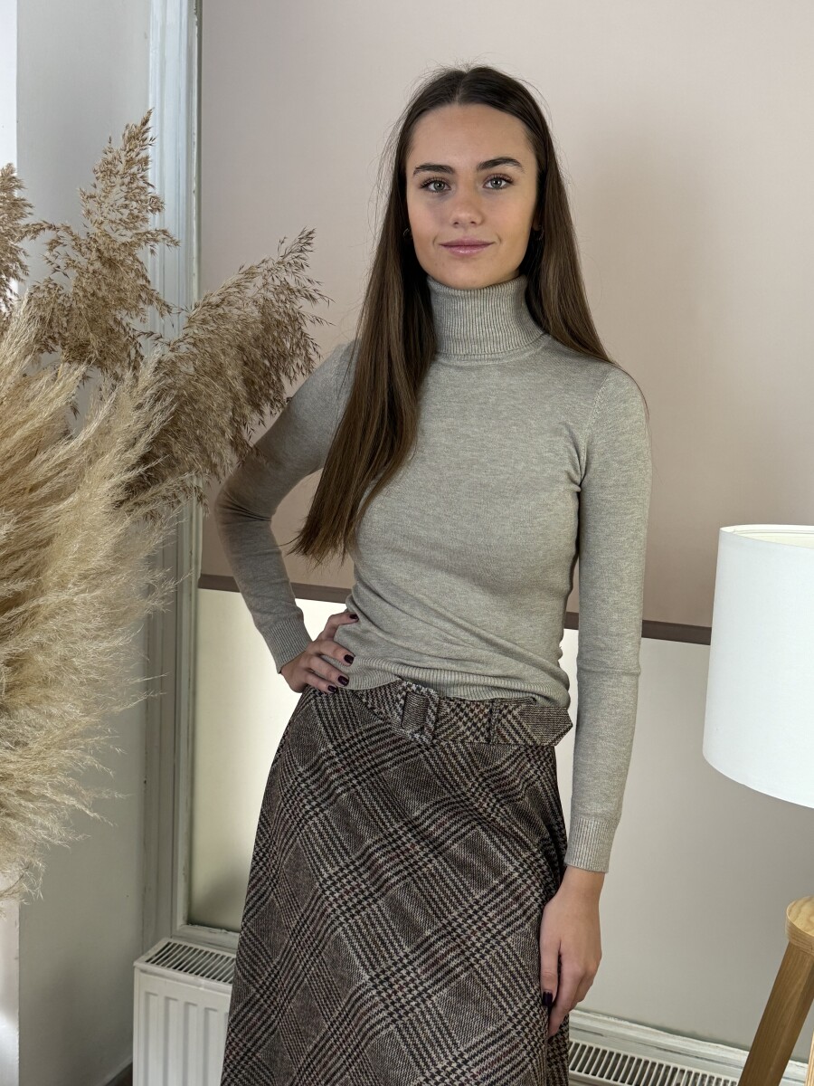 Vékony kötött garbó - homok - Kép 4