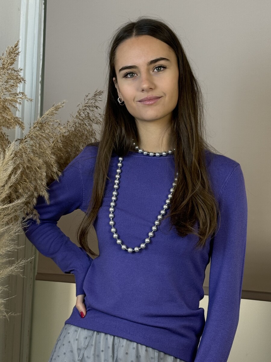 Ezüst gyöngyös nyaklánc - ezüst - Kép 2