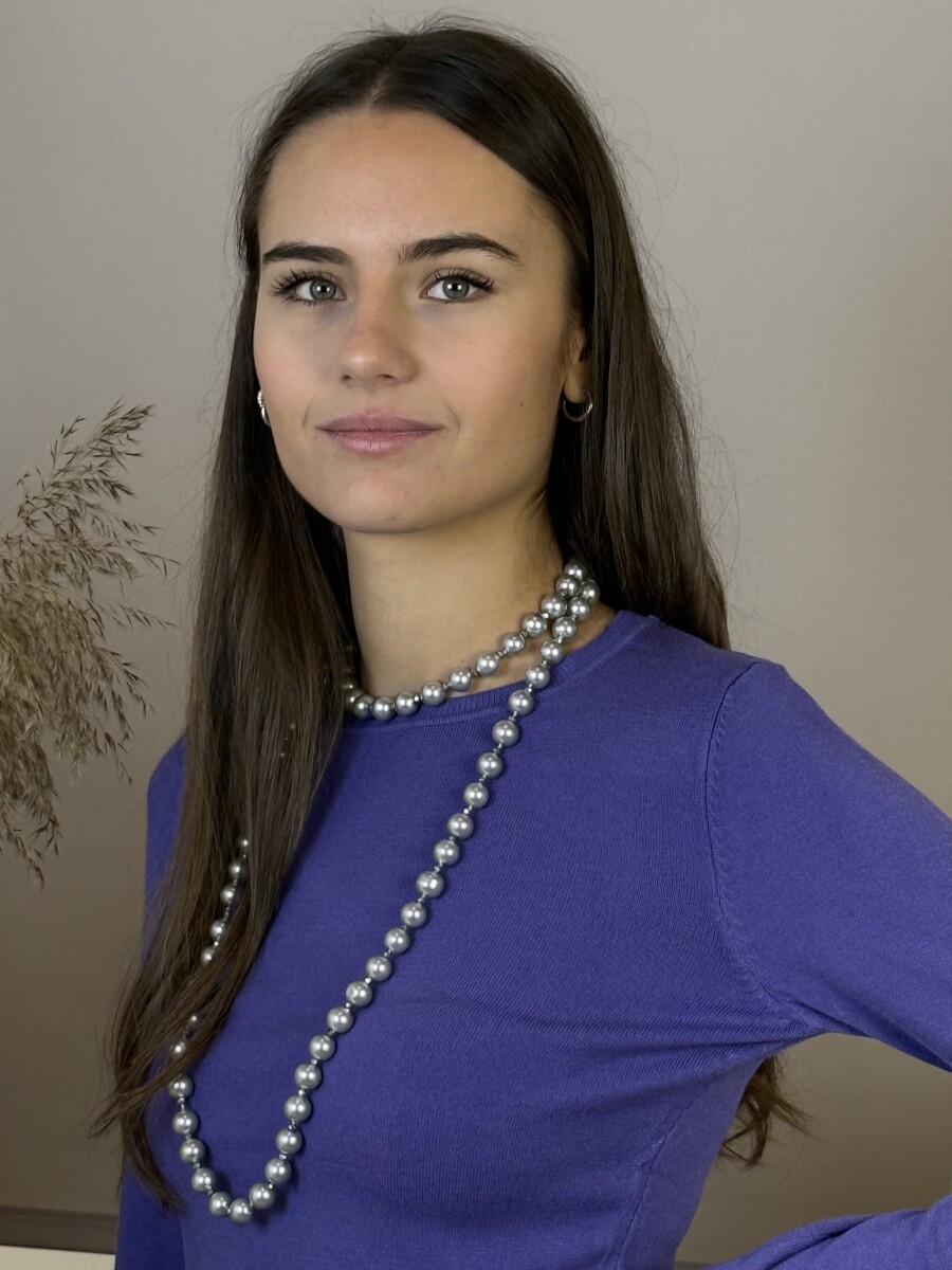 Ezüst gyöngyös nyaklánc