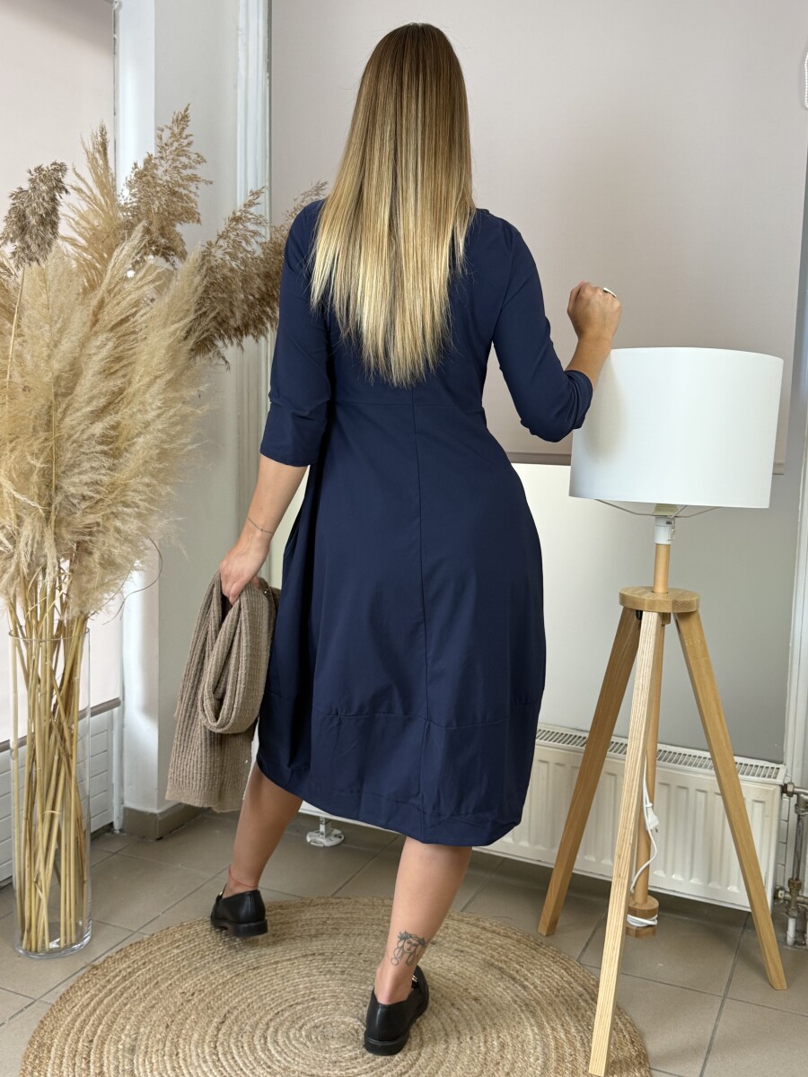 Zsebes hagymaruha - sötétkék - Kép 10