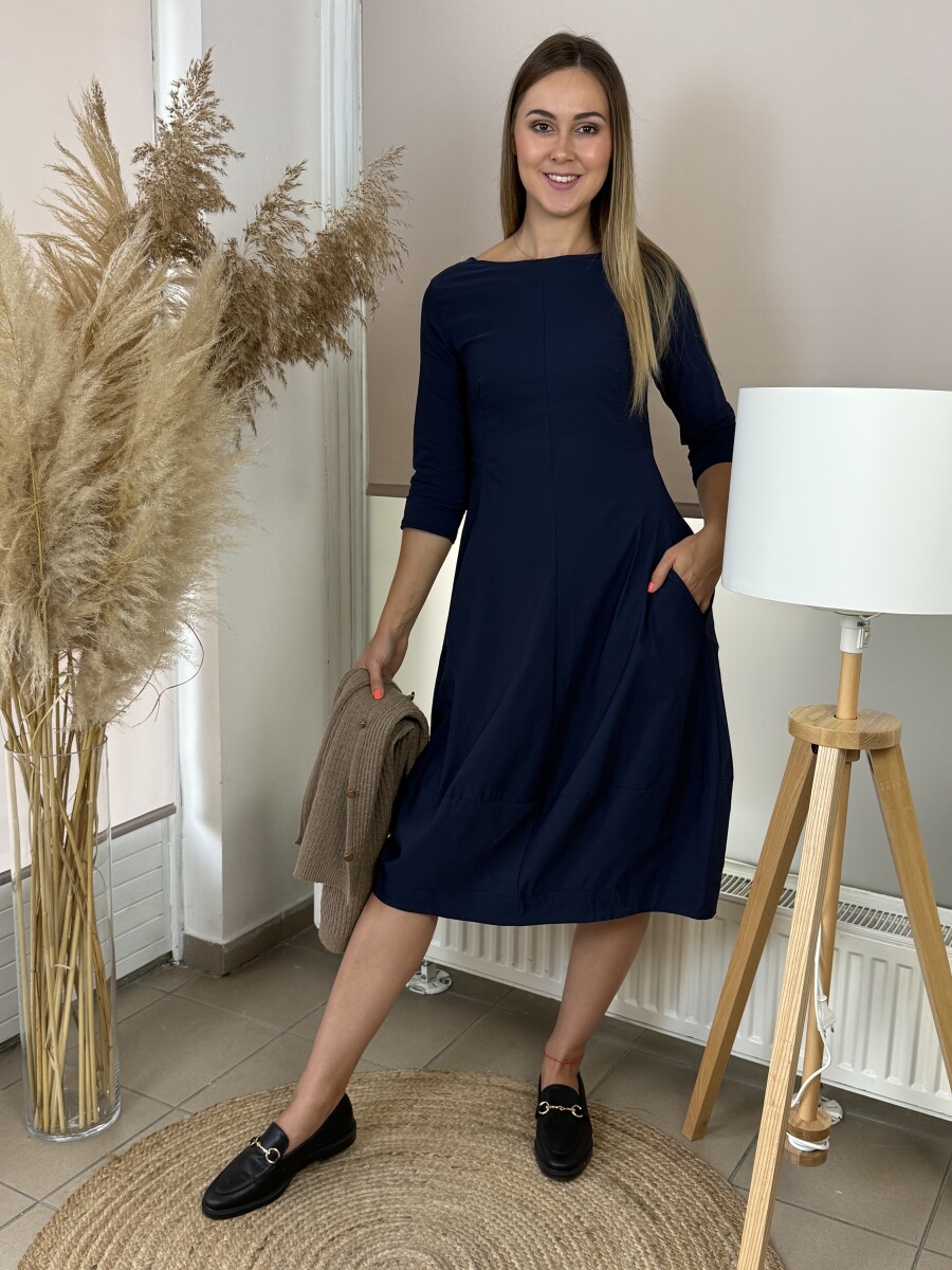 Zsebes hagymaruha - sötétkék - Kép 7