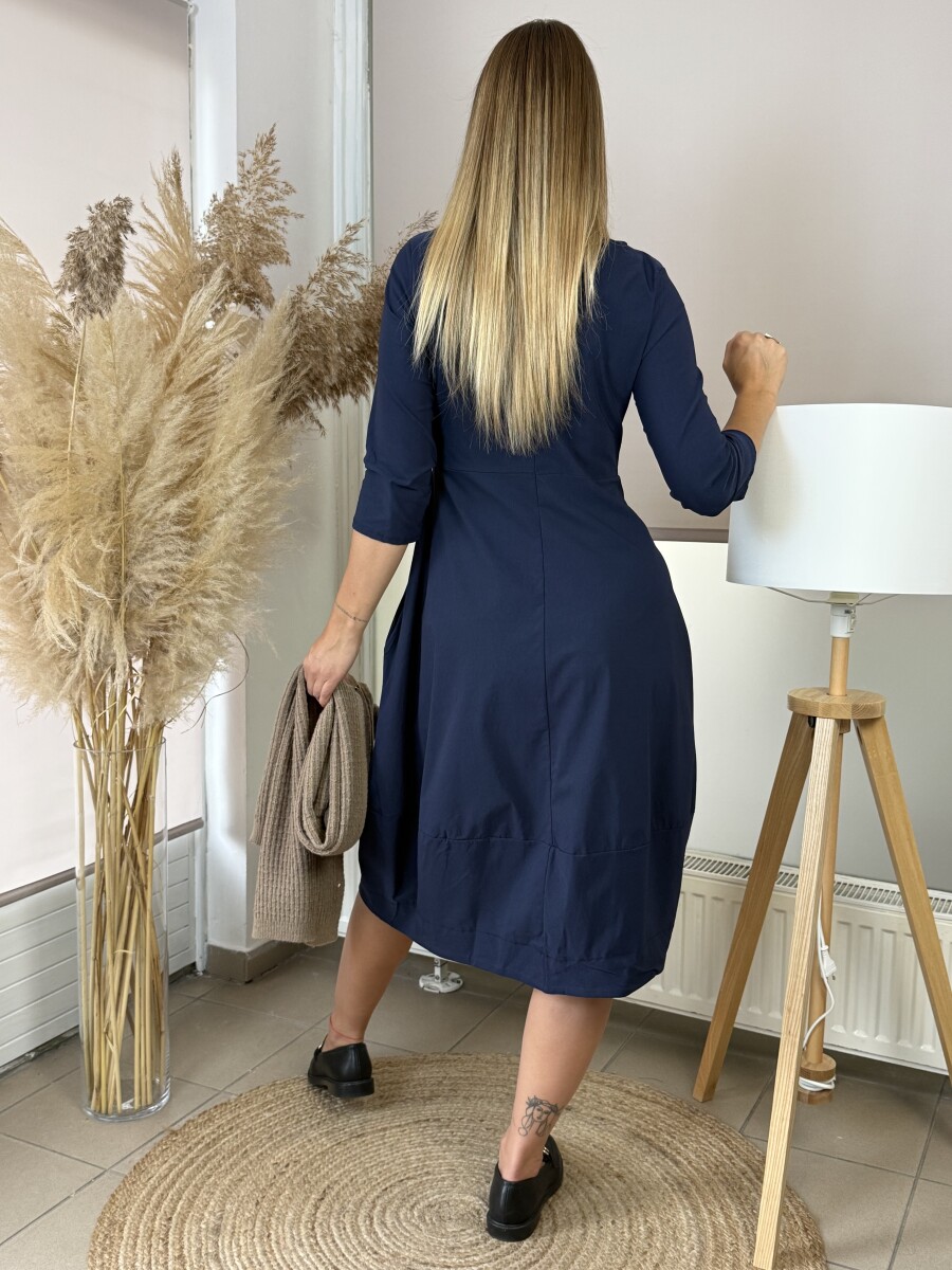 Zsebes hagymaruha - sötétkék - Kép 10