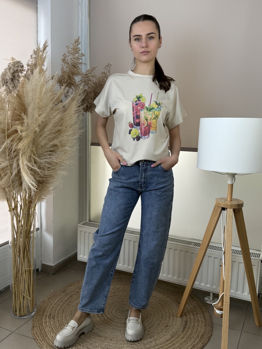 T ujjú póló - bézs - Kép 12