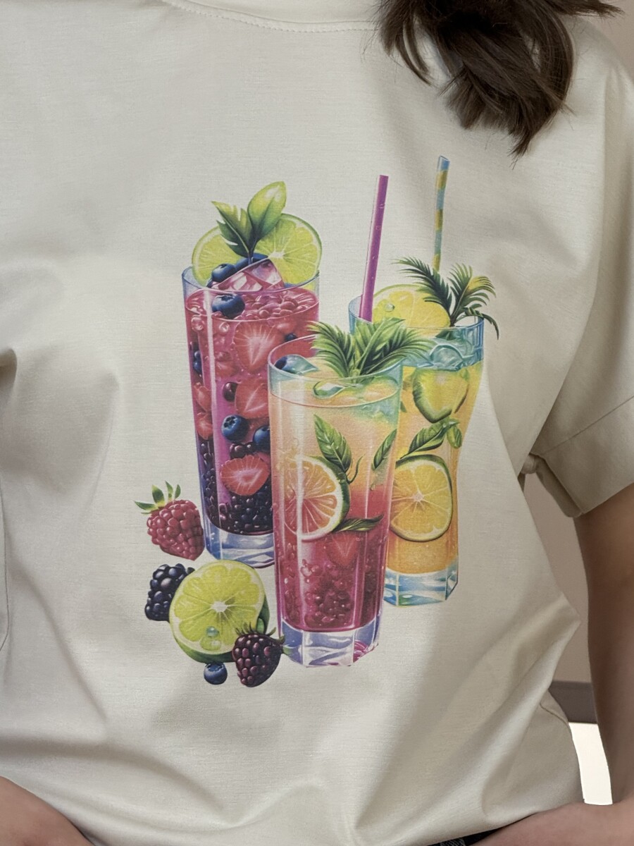 T ujjú póló - bézs - Kép 6