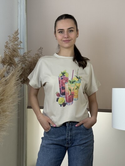 T ujjú póló - bézs